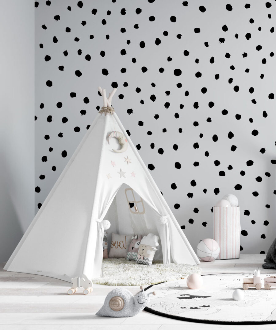 Zwarte stipjes los gestrooid — interieur 2