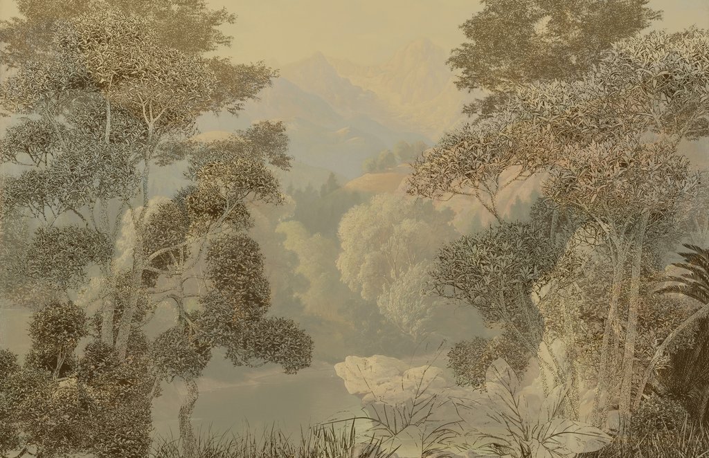 Bomen langs het dalwater — volledig ontwerp
