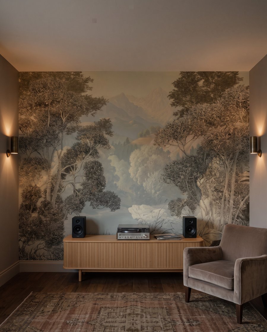 Bomen langs het dalwater — interieur 3