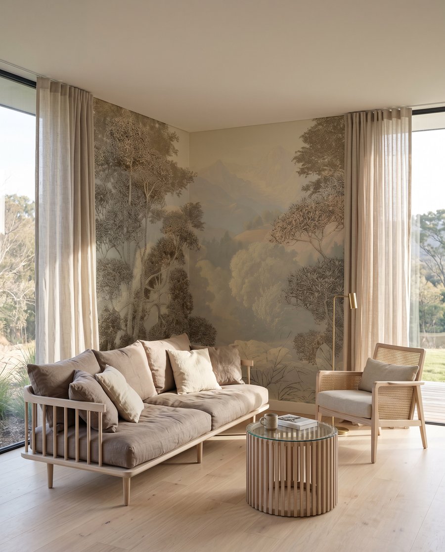 Bomen langs het dalwater — interieur 4