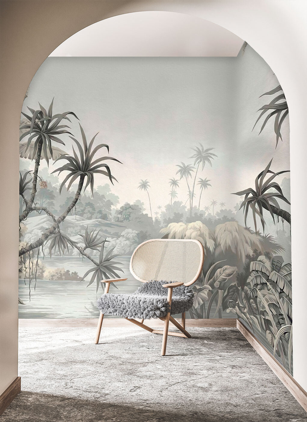 Palmen bij een meer — interieur 2