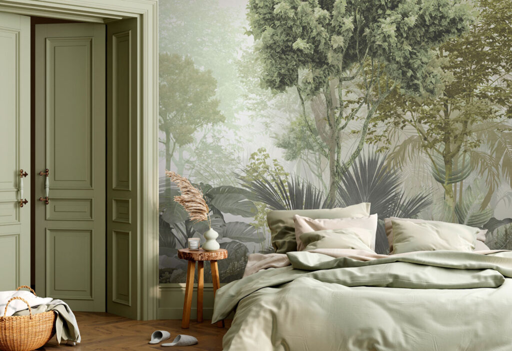Groen woud in ochtendlicht — interieur 2