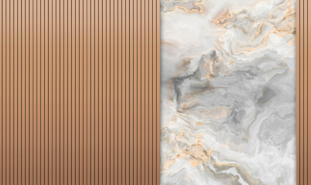 Warme latten naast aders — volledig ontwerp