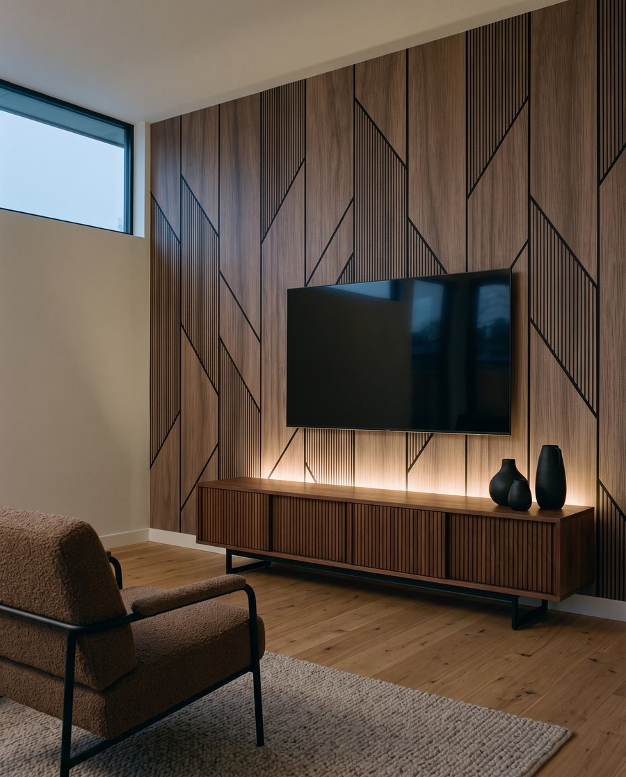 Donkere banen met ribbels in een interieur