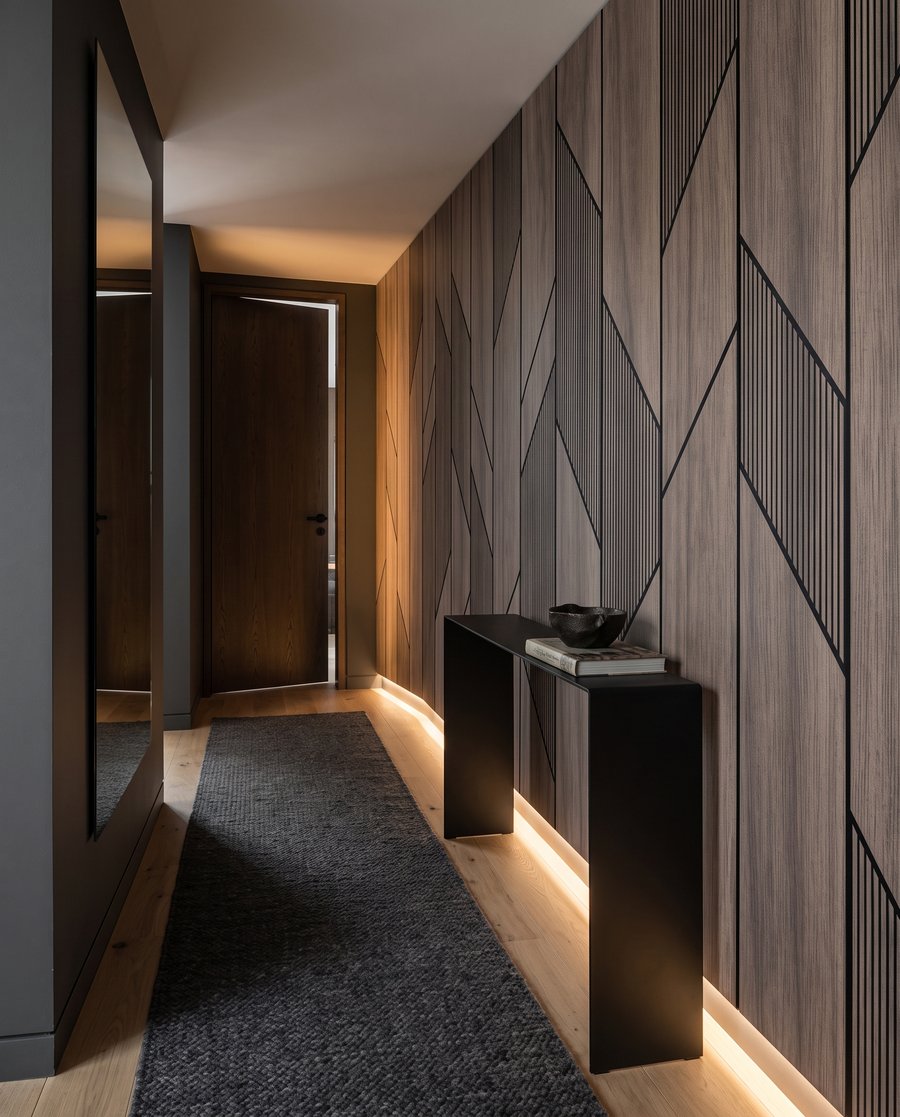 Donkere banen met ribbels — interieur 5