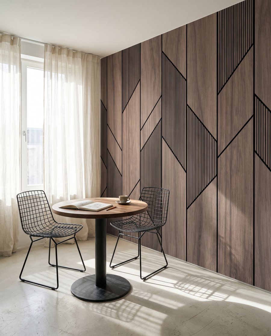 Donkere banen met ribbels — interieur 6
