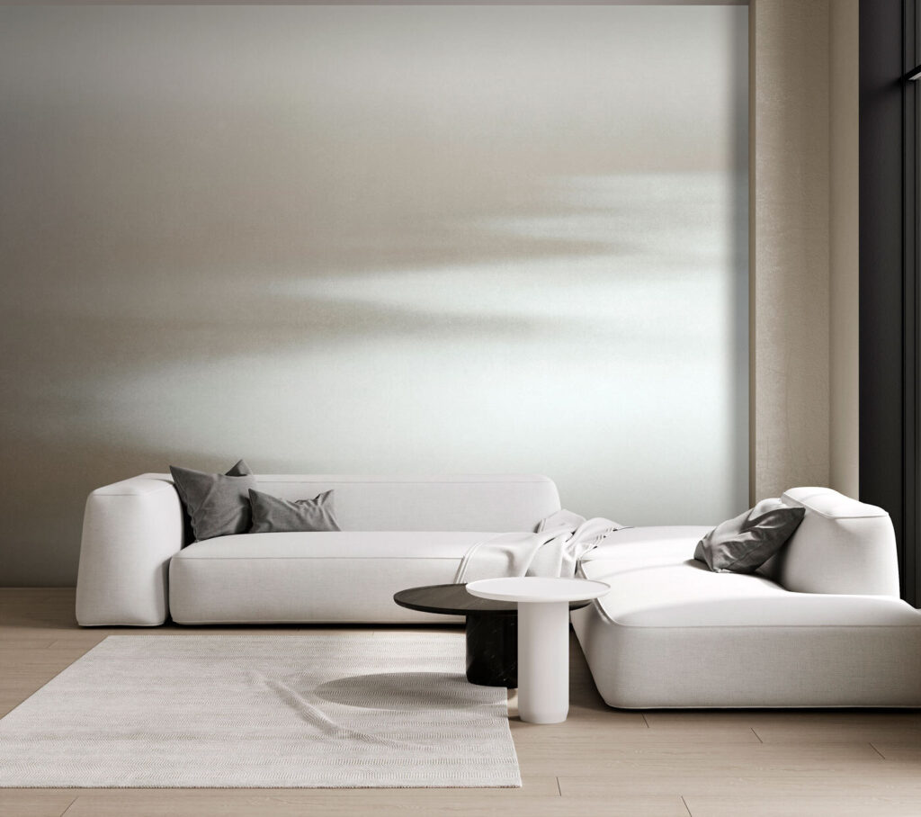 Stille branding in grijsgroen — interieur 1