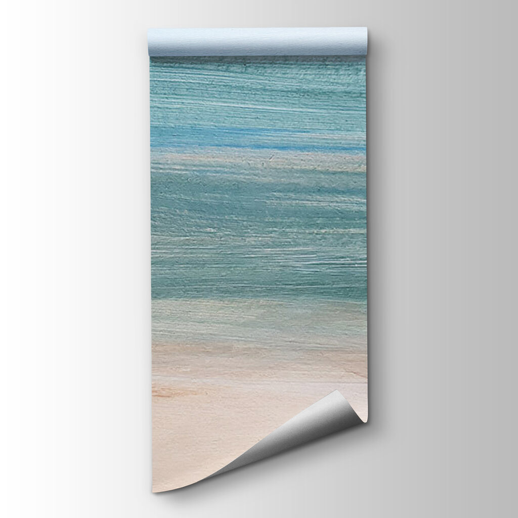 Turquoise zeestreken boven zand — productweergave