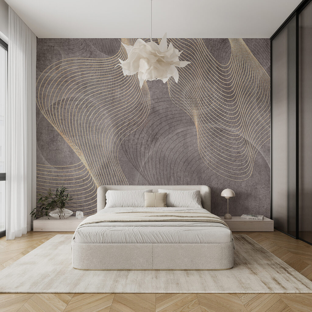 Elegante golfpatronen in neutrale tinten — interieur 3