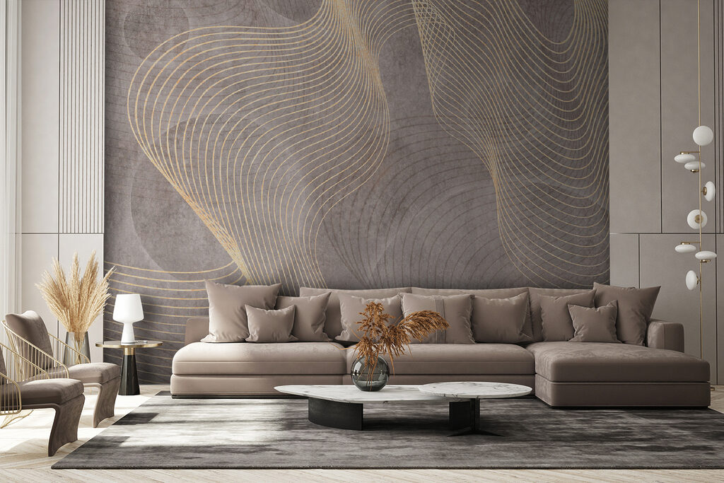 Elegante golfpatronen in neutrale tinten — interieur 4