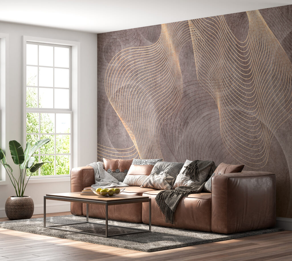 Elegante golfpatronen in neutrale tinten — interieur 2