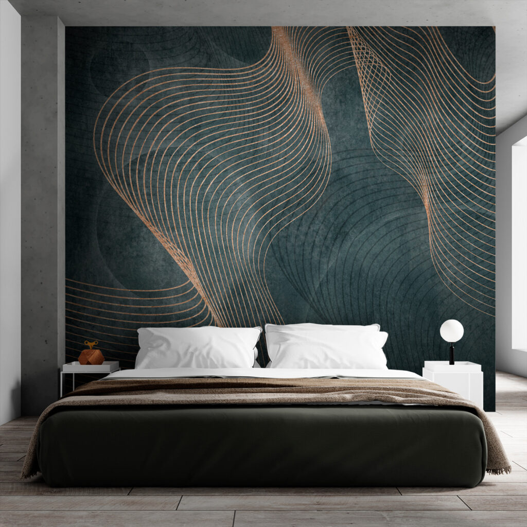 Gouden lijnen vloeien samen — interieur 2