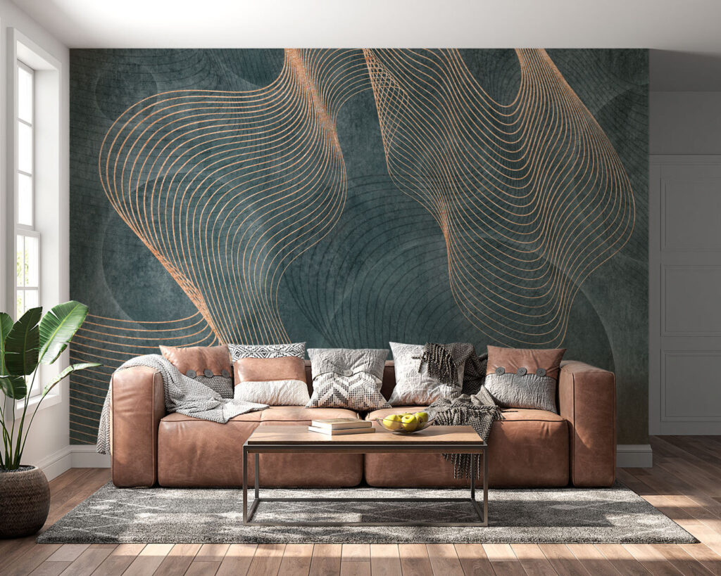 Gouden lijnen vloeien samen — interieur 1