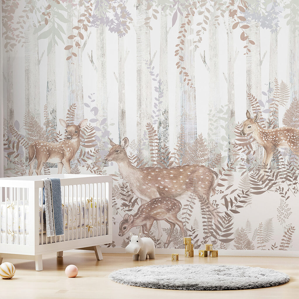 Een groep herten in een bos — interieur 4