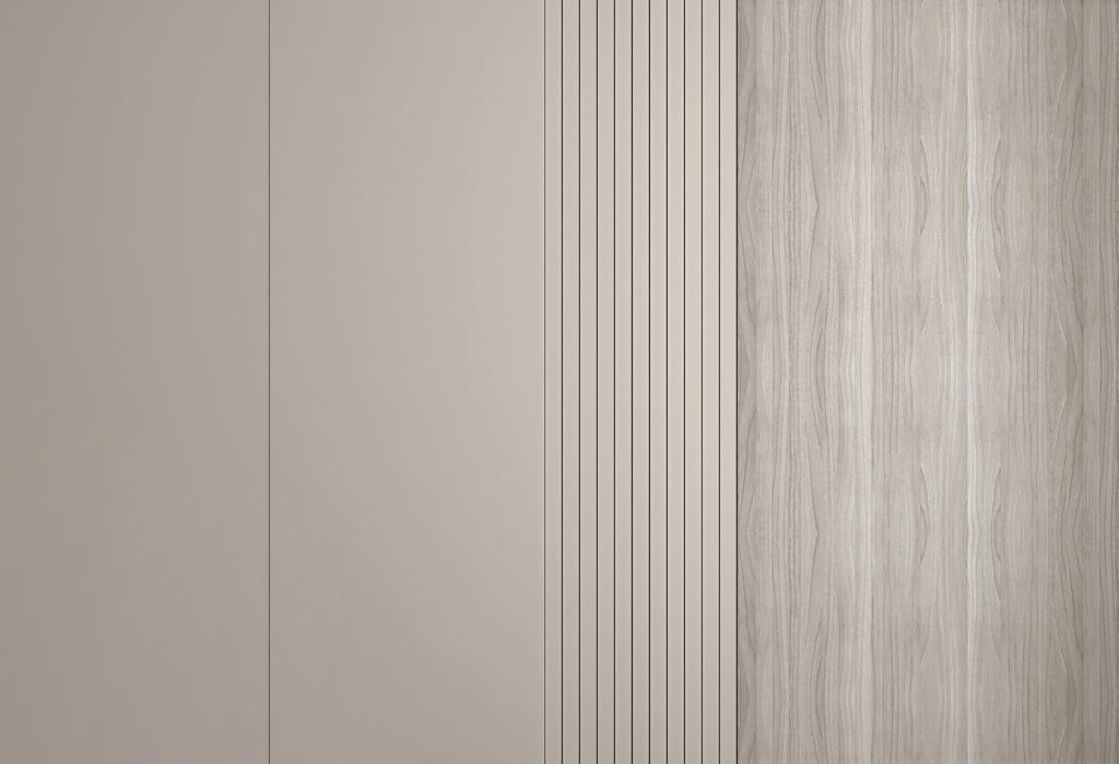 Rustige banen in taupe — volledig ontwerp