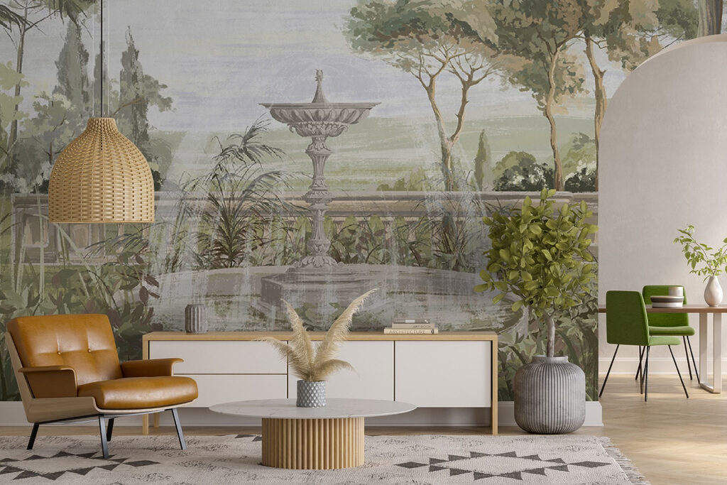 Fontein in een tropentuin — interieur 1