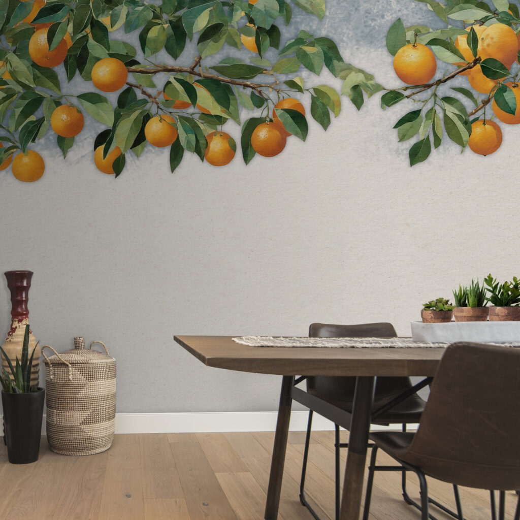 Sinaasappeltakken langs de bovenrand — interieur 2