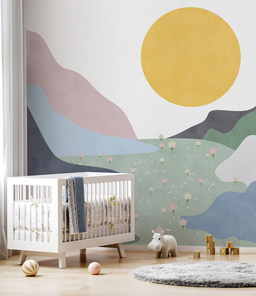 Zonnig dal in kleurvlakken — interieur 2