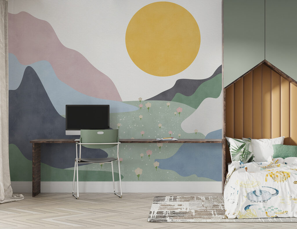 Zonnig dal in kleurvlakken — interieur 3