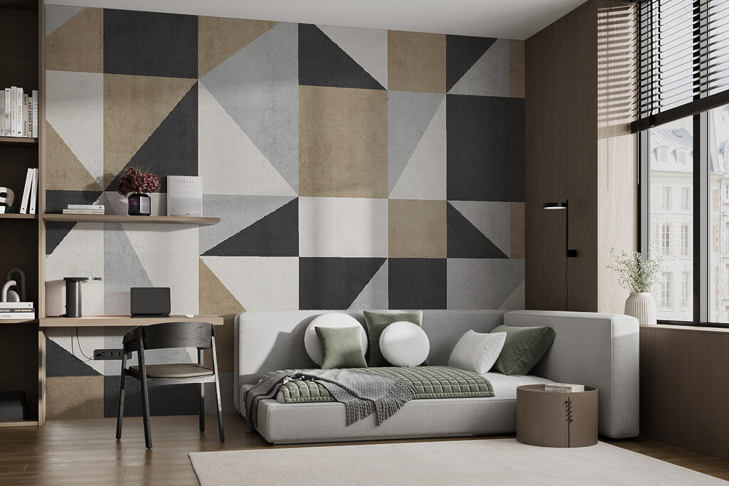 Driehoeken in grijze aardetinten — interieur 5