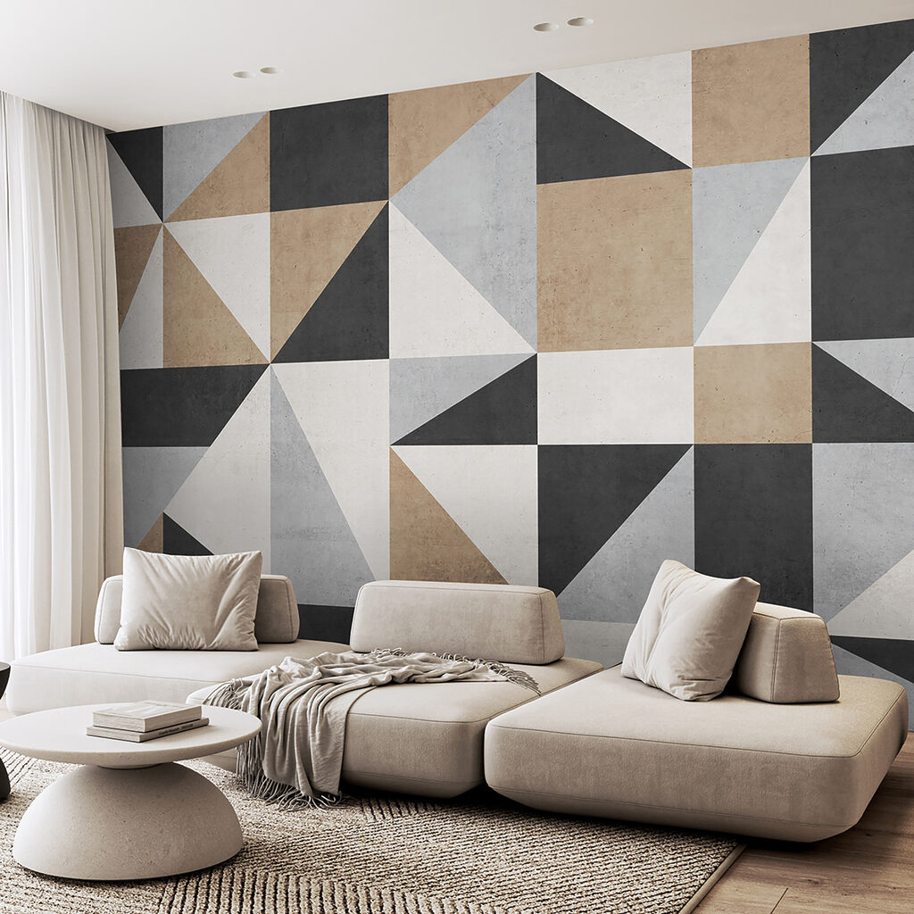 Driehoeken in grijze aardetinten — interieur 6
