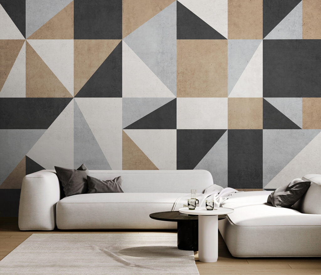 Driehoeken in grijze aardetinten — interieur 3