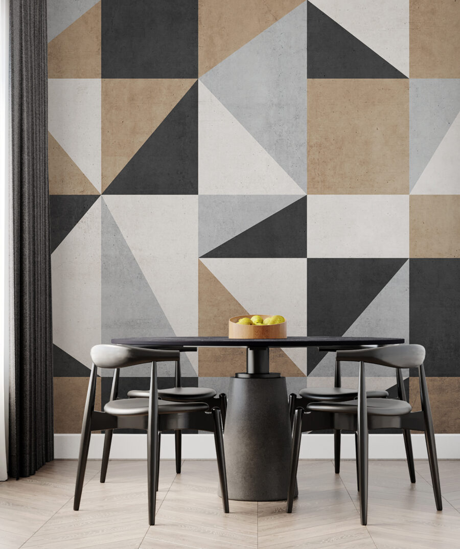 Driehoeken in grijze aardetinten — interieur 4
