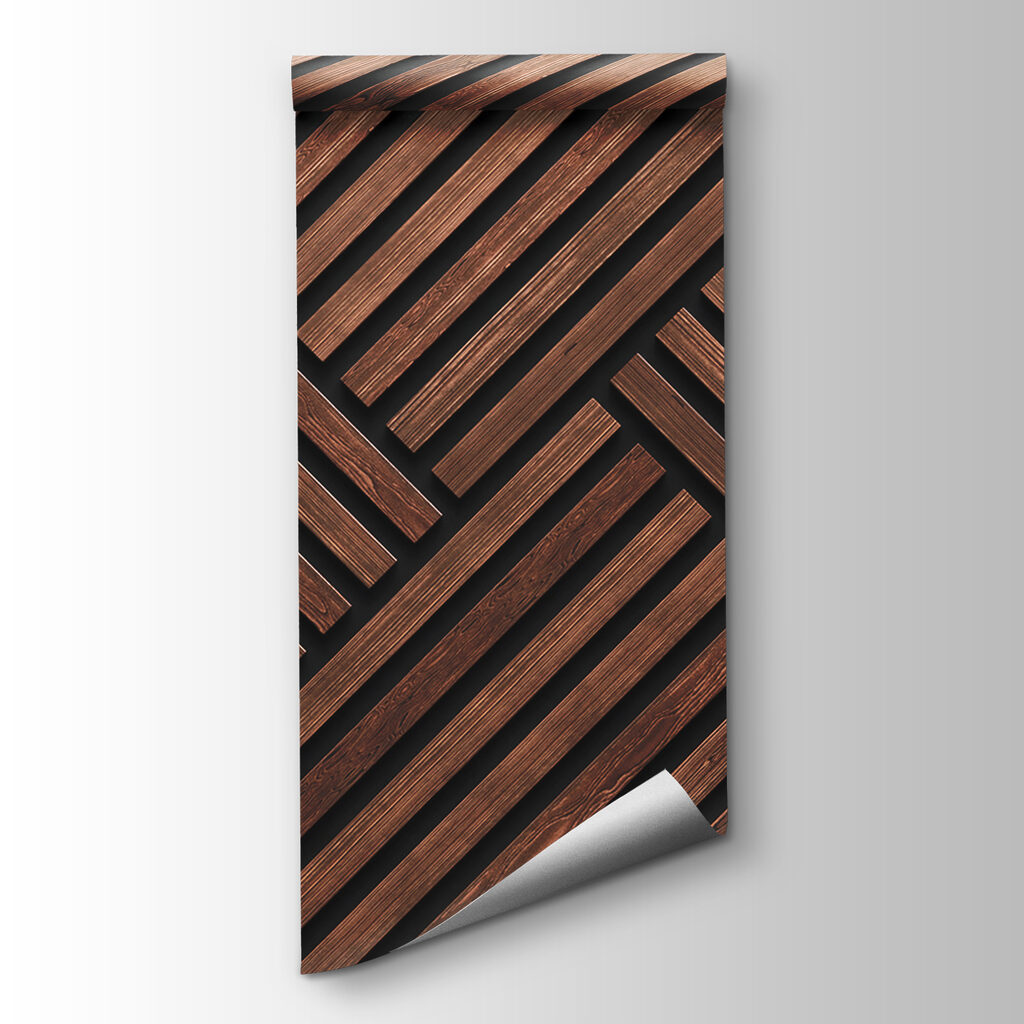 Houten latten in hoekpatroon — productweergave