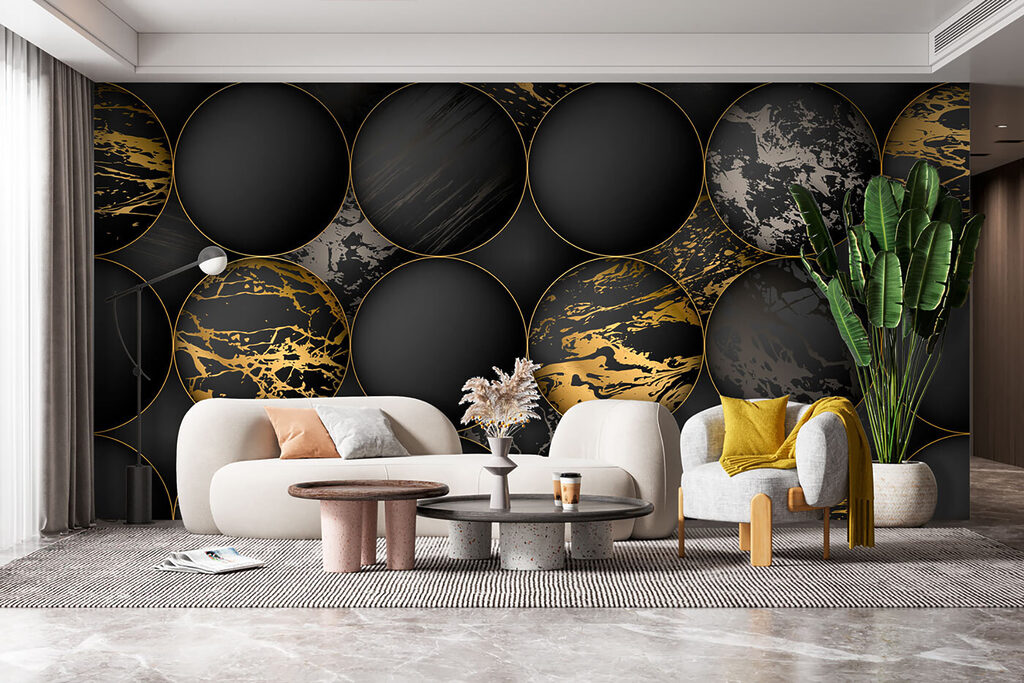 Donkere cirkels met goudaders — interieur 8