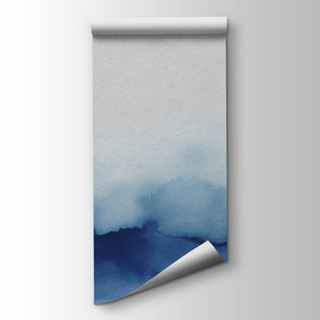 Blauwe aquarel onderaan — productweergave