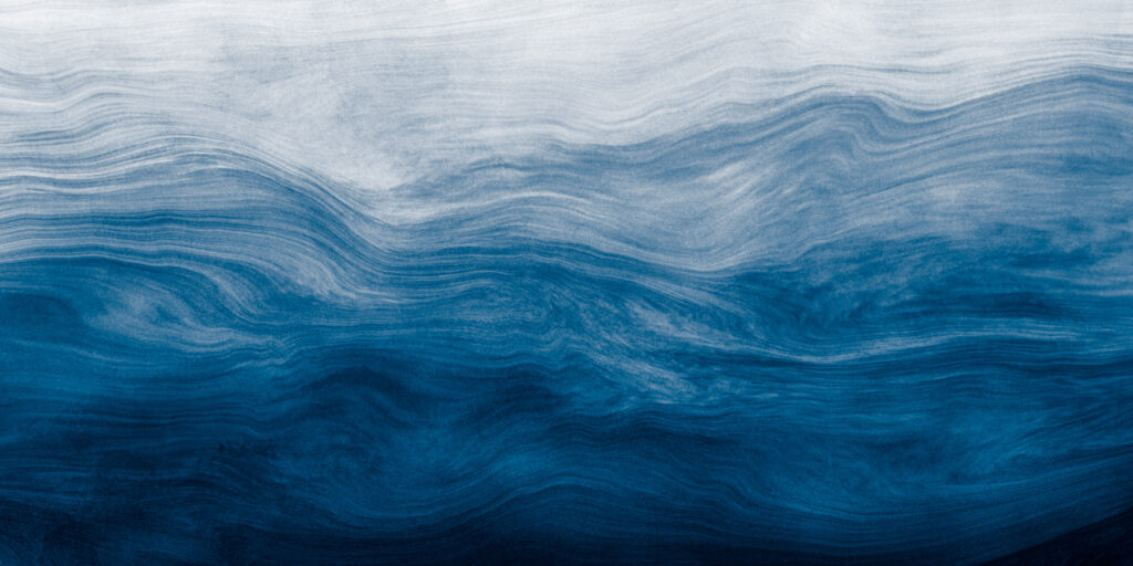 Een blauw met witte golven — volledig ontwerp