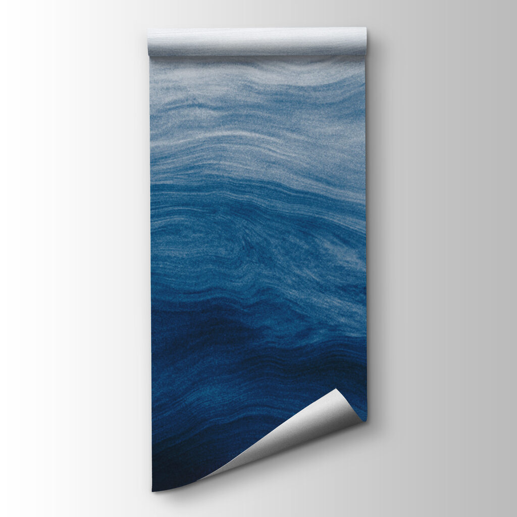 Een blauw met witte golven — productweergave