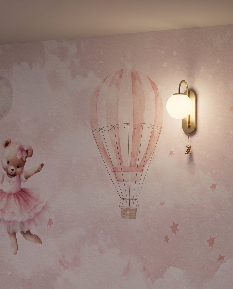 Roze ballonnetjes met beertjes — detail
