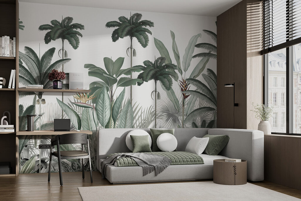 Een groep planten met bloemen — interieur 2