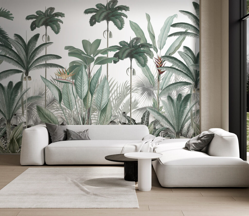 Een groep planten met bloemen — interieur 1