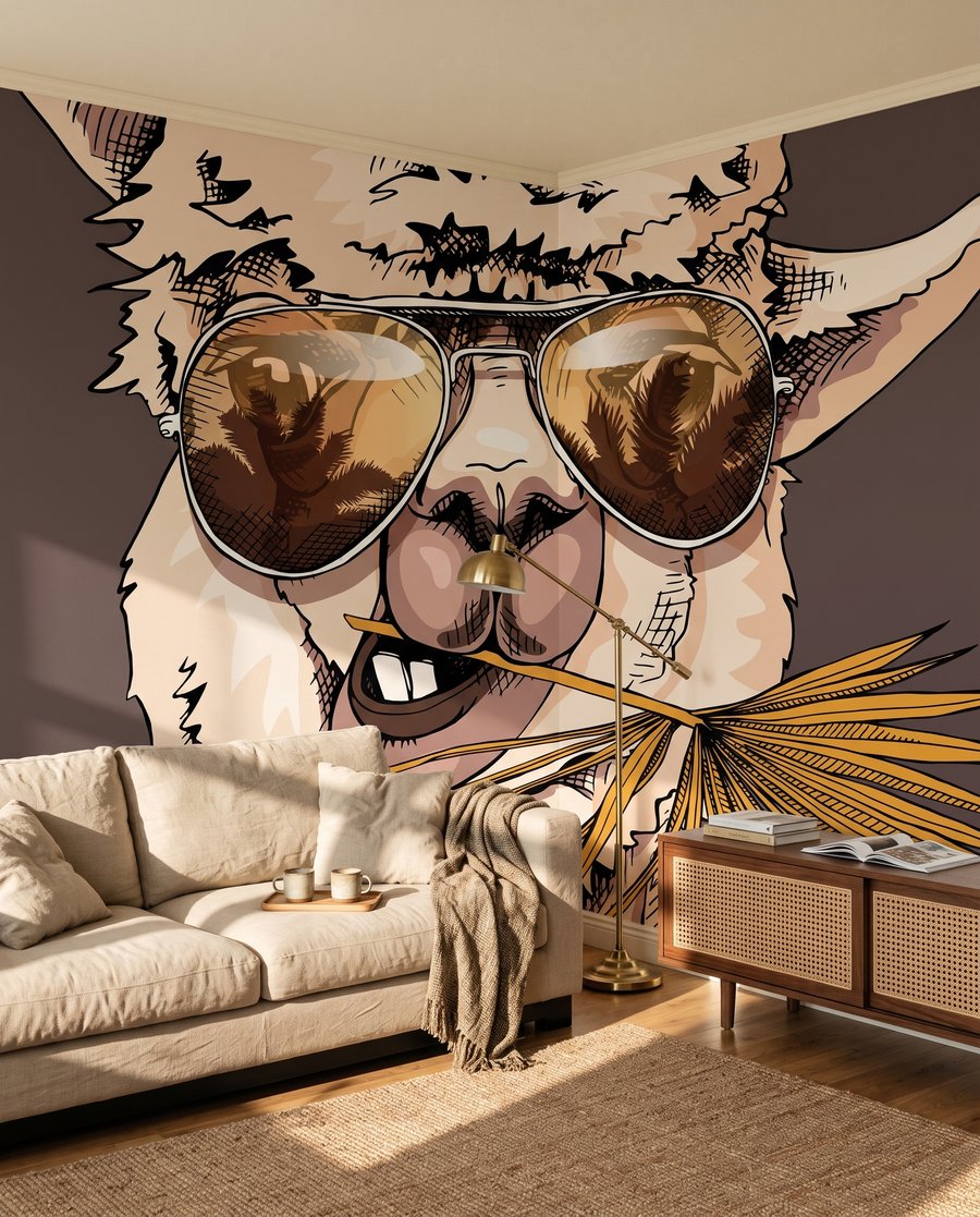 Lama met een zonnebril — interieur 5