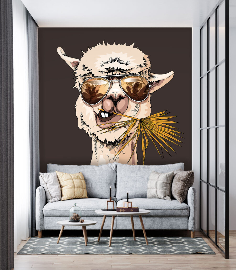 Lama met een zonnebril — interieur 2