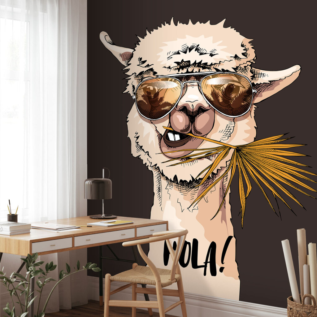 Lama met een zonnebril — interieur 1