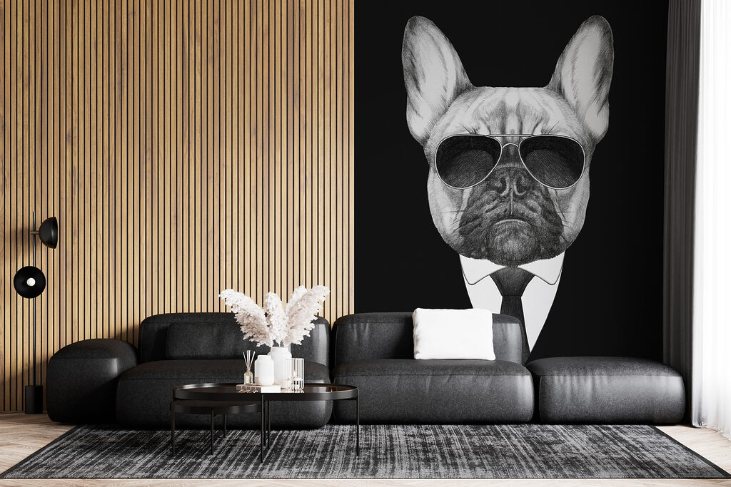Buldog draagt een pak — interieur 4