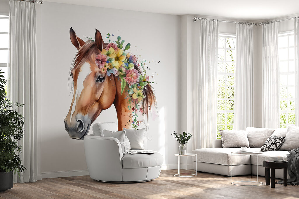 Paard met bloemenmanen — interieur 4