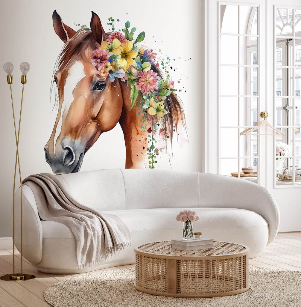 Paard met bloemenmanen — interieur 3