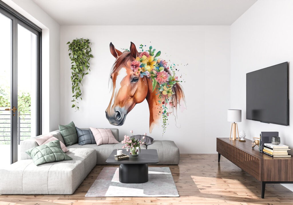 Paard met bloemenmanen — interieur 2
