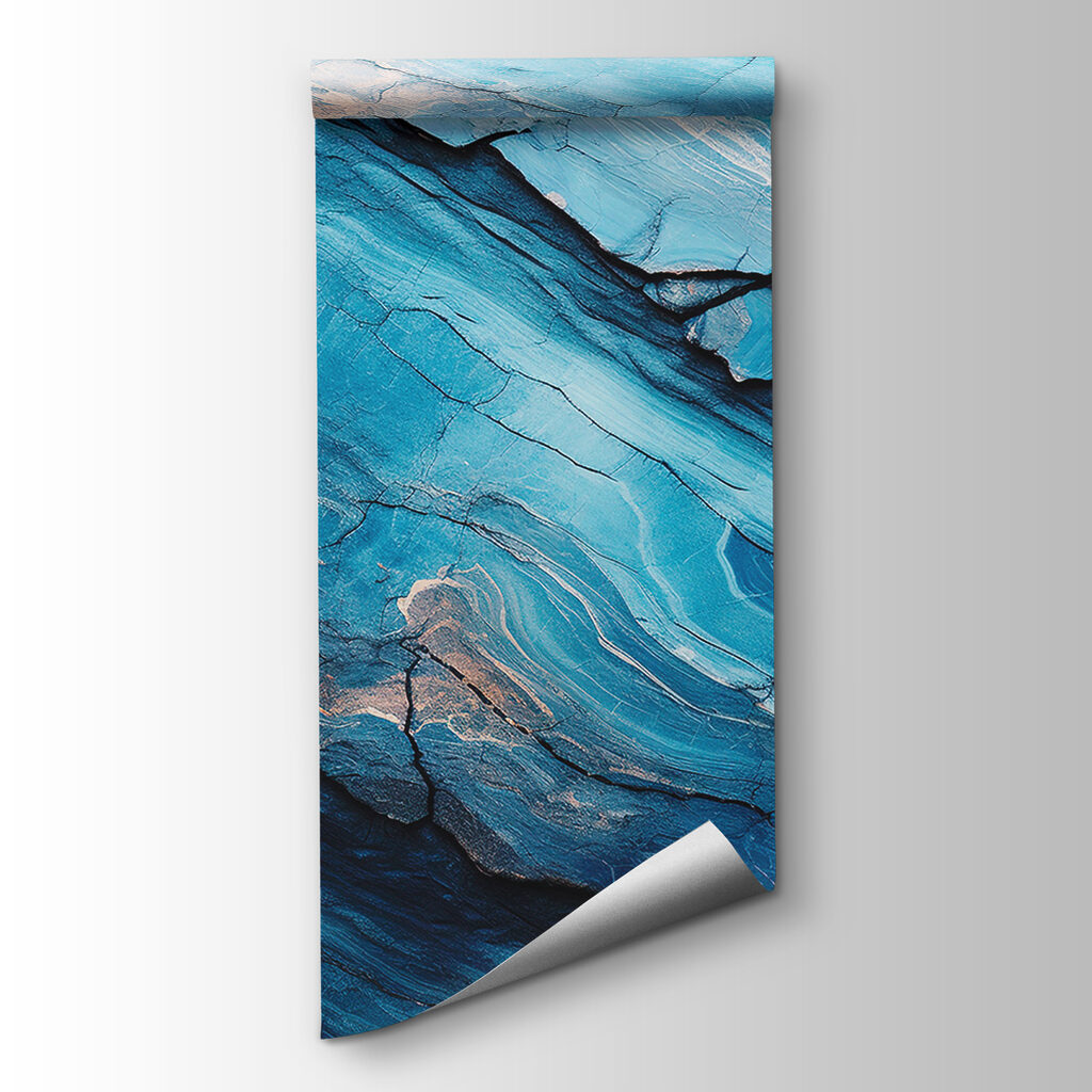 Abstracte blauwe rotsformaties en texturen — productweergave