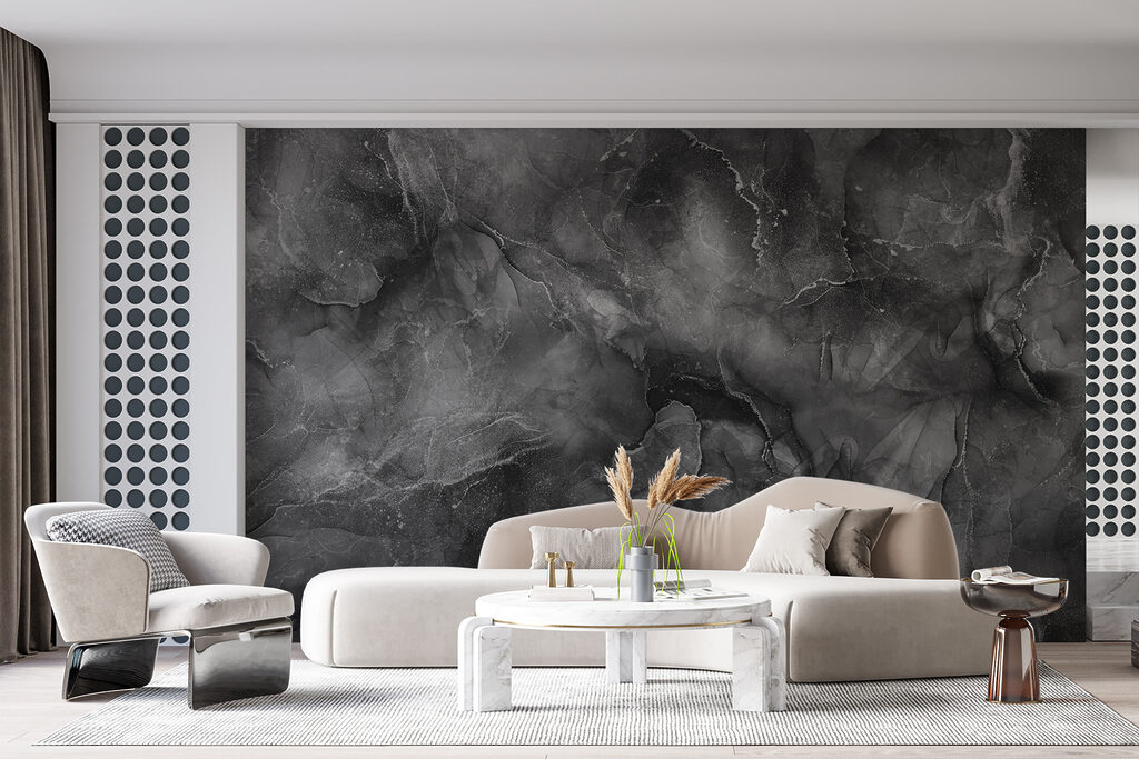 Grijze kleurvelden met breuklijnen — interieur 4
