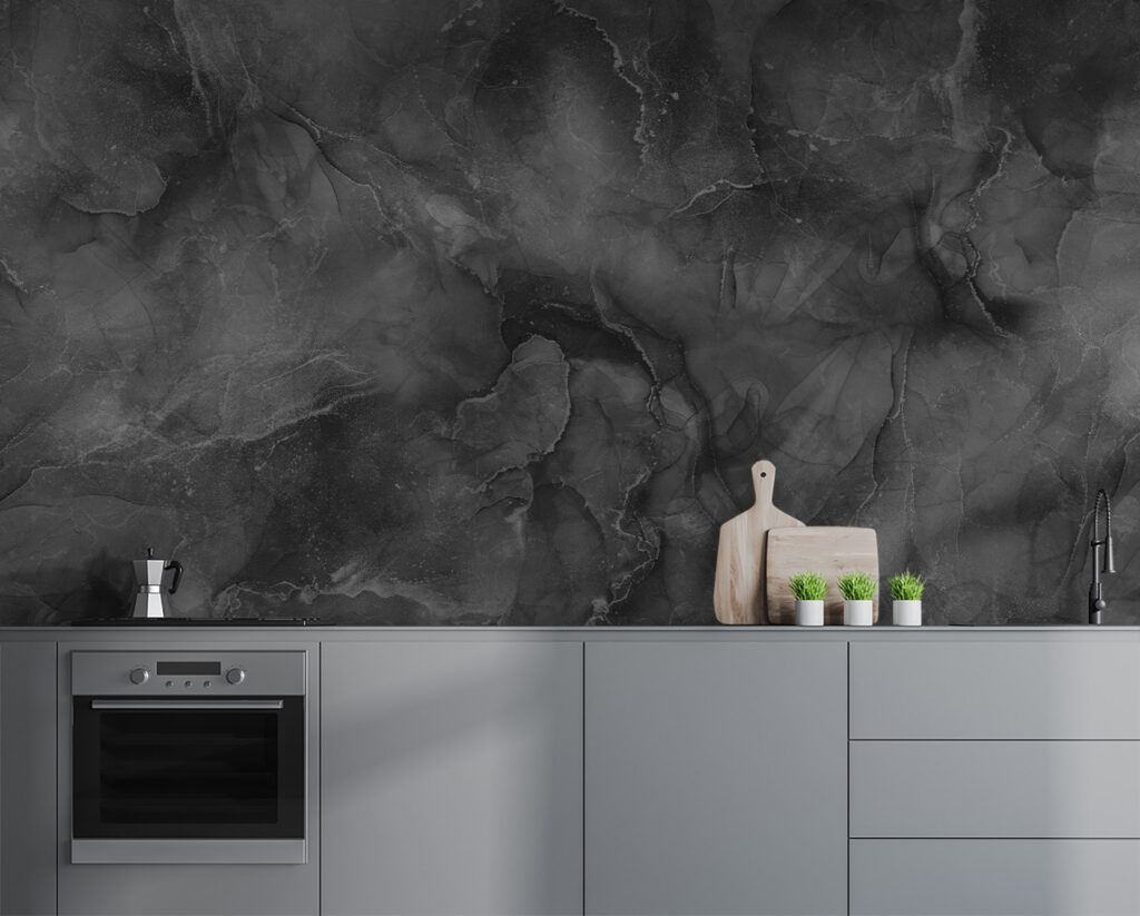 Grijze kleurvelden met breuklijnen — interieur 2
