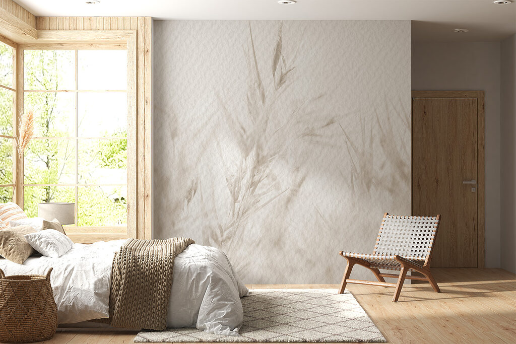 Grashalmen boven schuine lijnen — interieur 2