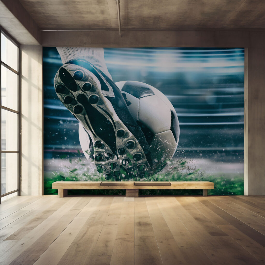 Voetbalschoen naast een voetbal — interieur 1