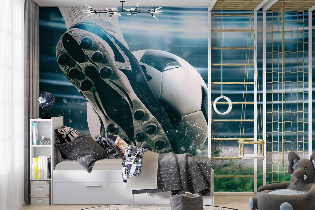 Voetbalschoen naast een voetbal — interieur 3