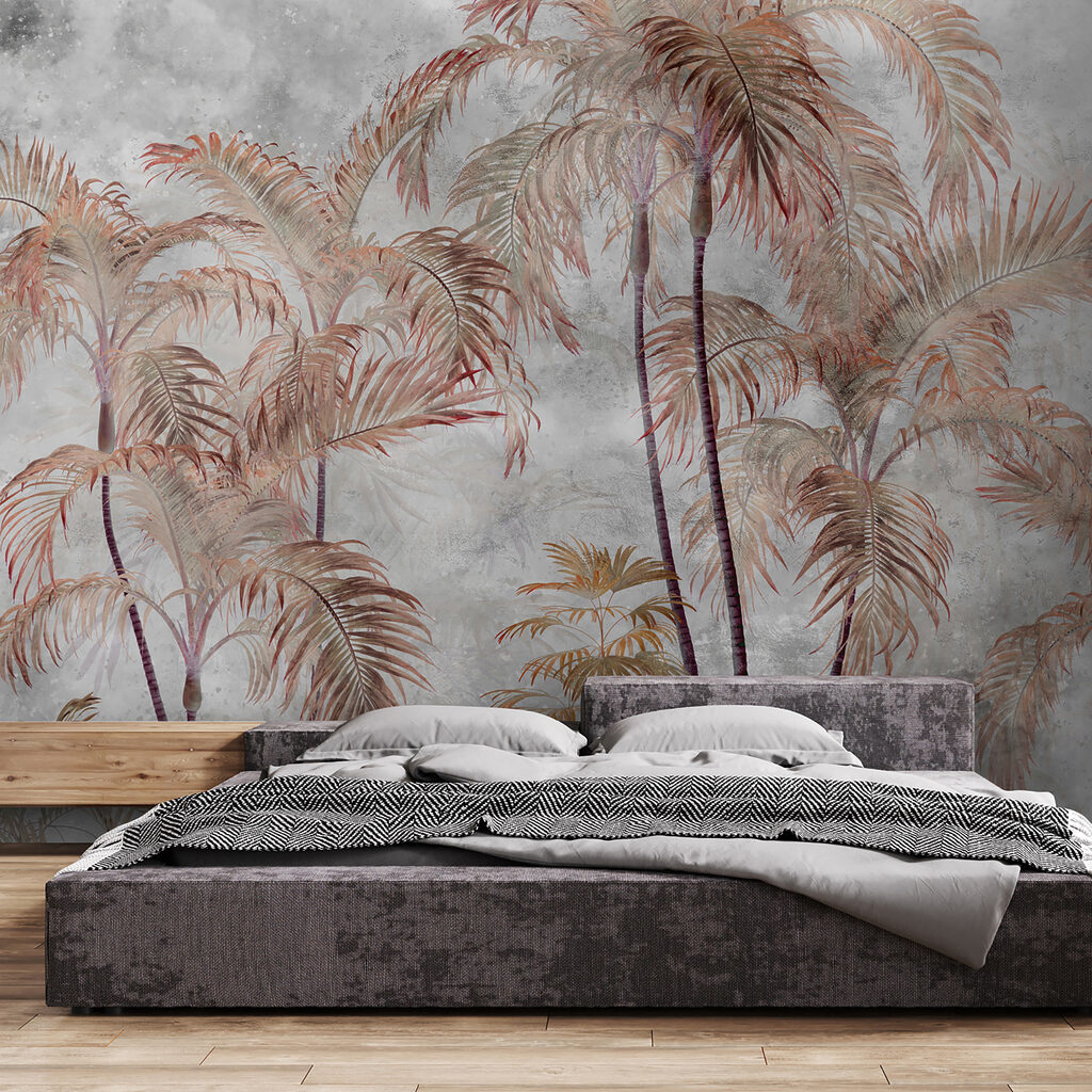Palmen in grijze aquarel — interieur 5
