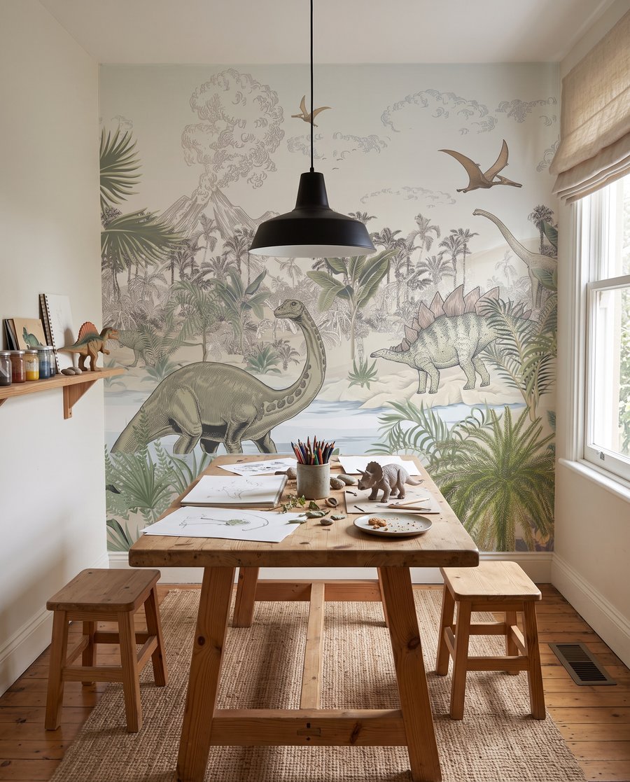 Dinosaurussen aan de bospoel — interieur 2